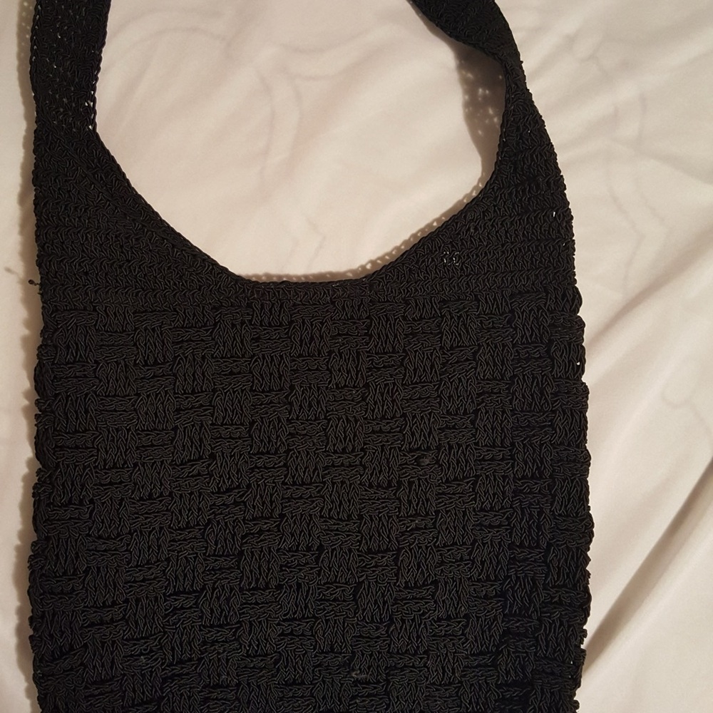 The Sak Black Textured Shoulder Bag